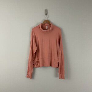 Lululemon Ready to Rulu Long Sleeve Pullover Pink Savannah Size 12